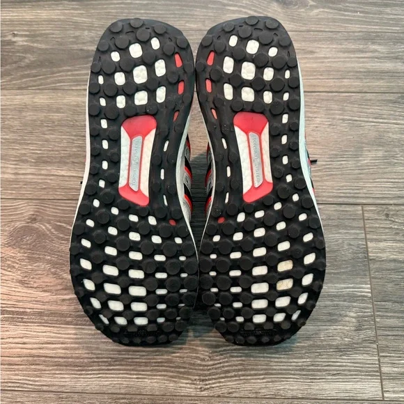 Adidas White Sneakers with Black and Red Accents - Picture 5 of 6